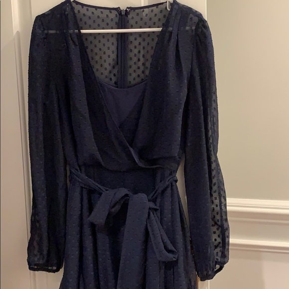 Tahari Swiss Dot A-line dress! - Picture 2 of 5